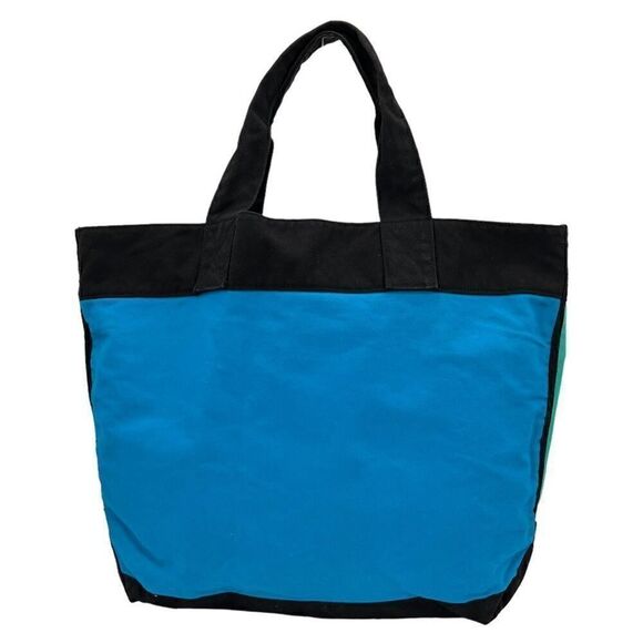 Victoria's Secret Green Blue Black Color Block Limited Edition Large Tote Bag - Picture 2 of 7
